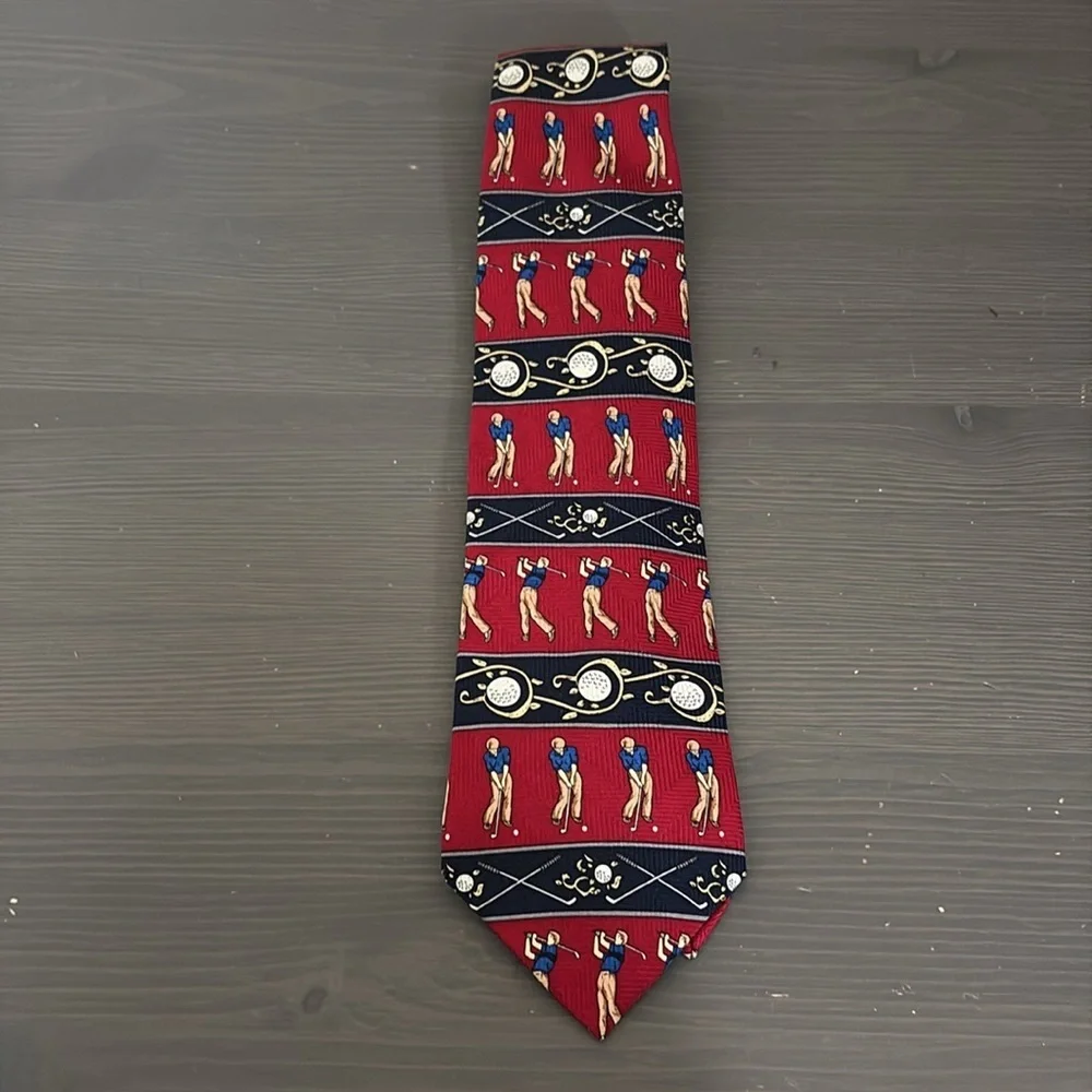 Vintage‎ Giorgio 100% Silk Golfer Swing Tie